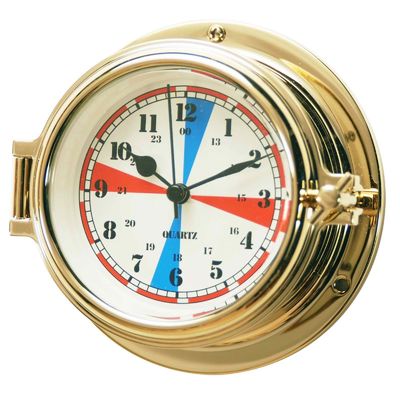 horloge en laiton Marine Nautical Instrument de pièce de radio-réveil de quartz de 180mm