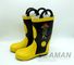 Chaussures de sécurité de l'équipement EN15090-2012 d'orteil de pompier des pompiers en acier de bottes en caoutchouc