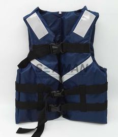 taille réfléchie S, M, L, XL de bande du gilet de sauvetage de Watersports des hommes de bleu marine de 300D Oxford SOLAS
