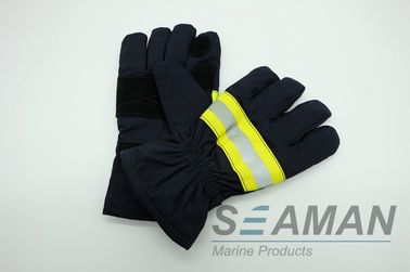 Gants ignifuges de pompier de délivrance de coton contre l'incendie de sécurité d'équipement marin de lutte